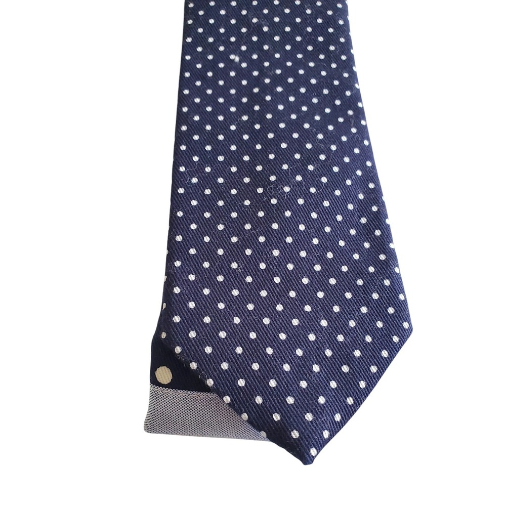 New‎ Everlane Mens Navy Polka Dot Cotton Tie Handmade in New York